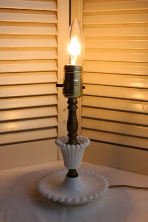画像5: ミルクガラス　ランプ