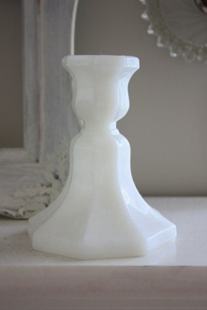 画像1: ミルクガラス　キャンドルホルダー